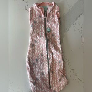 Ergo pouch Pink Leaf Patterned Baby Sleep Sack